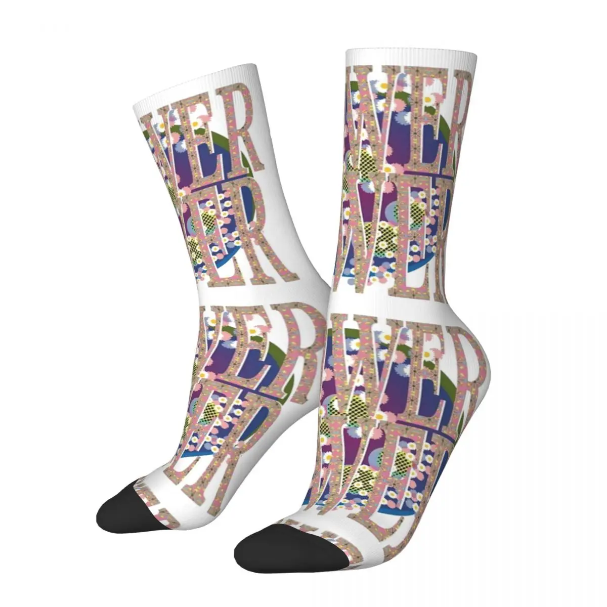 Носки в стиле хип-хоп унисекс цветочные мощные аксессуары мягкие спортивные