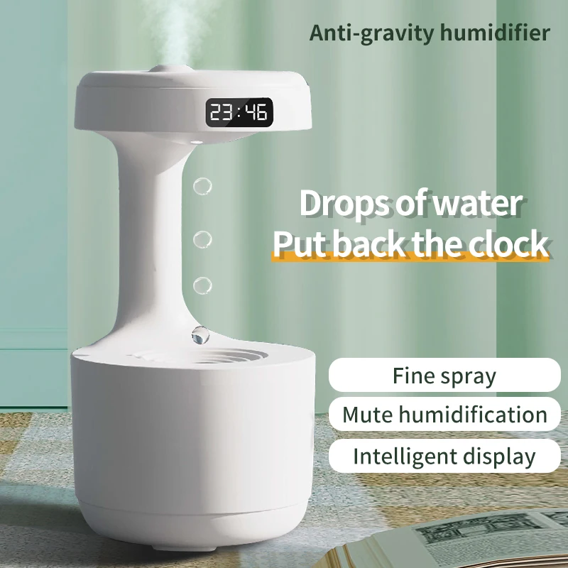 

New 500ml Anti gravity Humidifier Silent Home Office Desktop USB Rechargeable Water Drop Backflow Humidifier