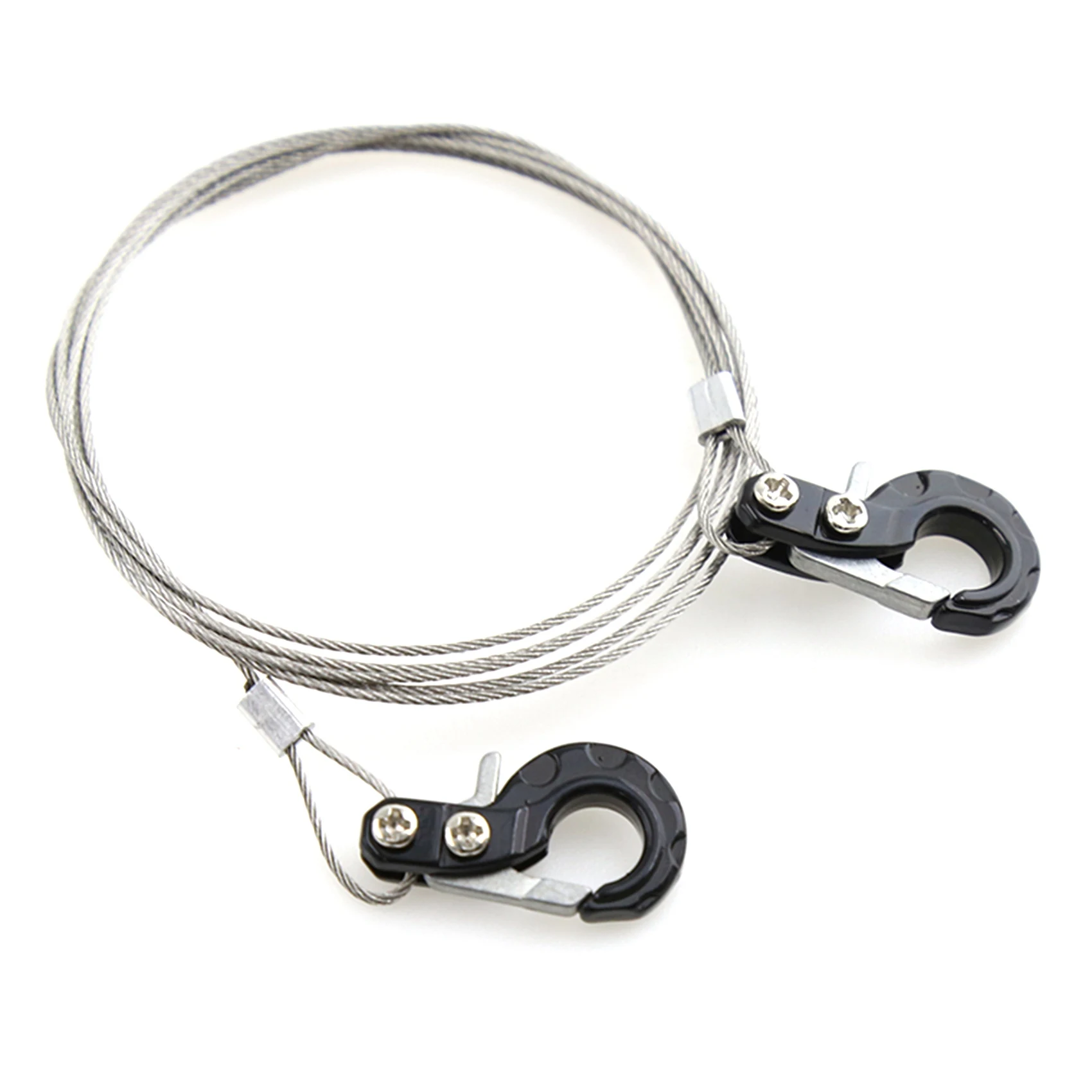 

RC Car Metal Tow Rope with Trailer Hook for TRX4 Axial SCX10 90046 TAMIYA CC01 D90 D110 1/10 RC Climbing Car Black