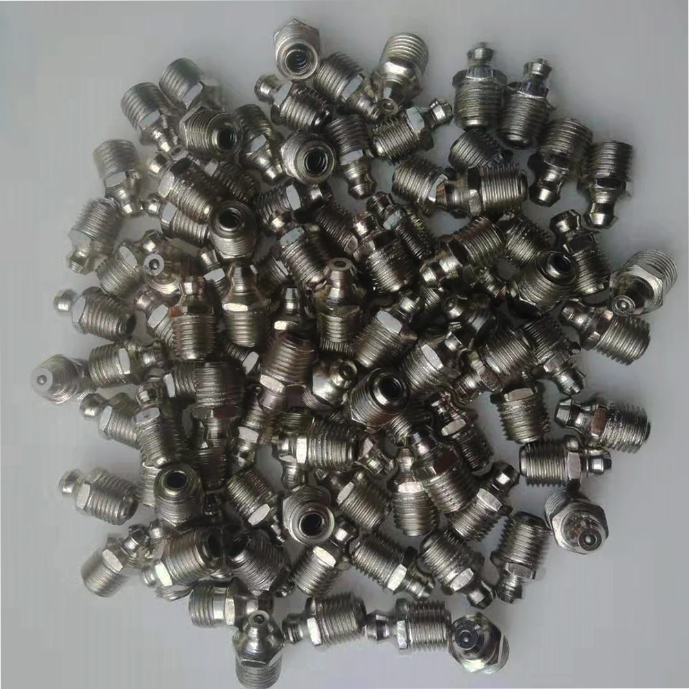 

Excavator Forklift Universal Set Grease Nozzle Grease Gun Nozzle M10 National Standard Nickel-plated Straight Nozzle