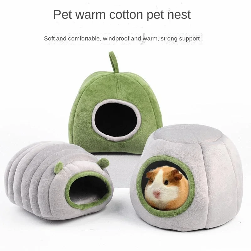Хомяк хлопковое гнездо ветрозащитный теплый и удобный еж овечка полузакрытый