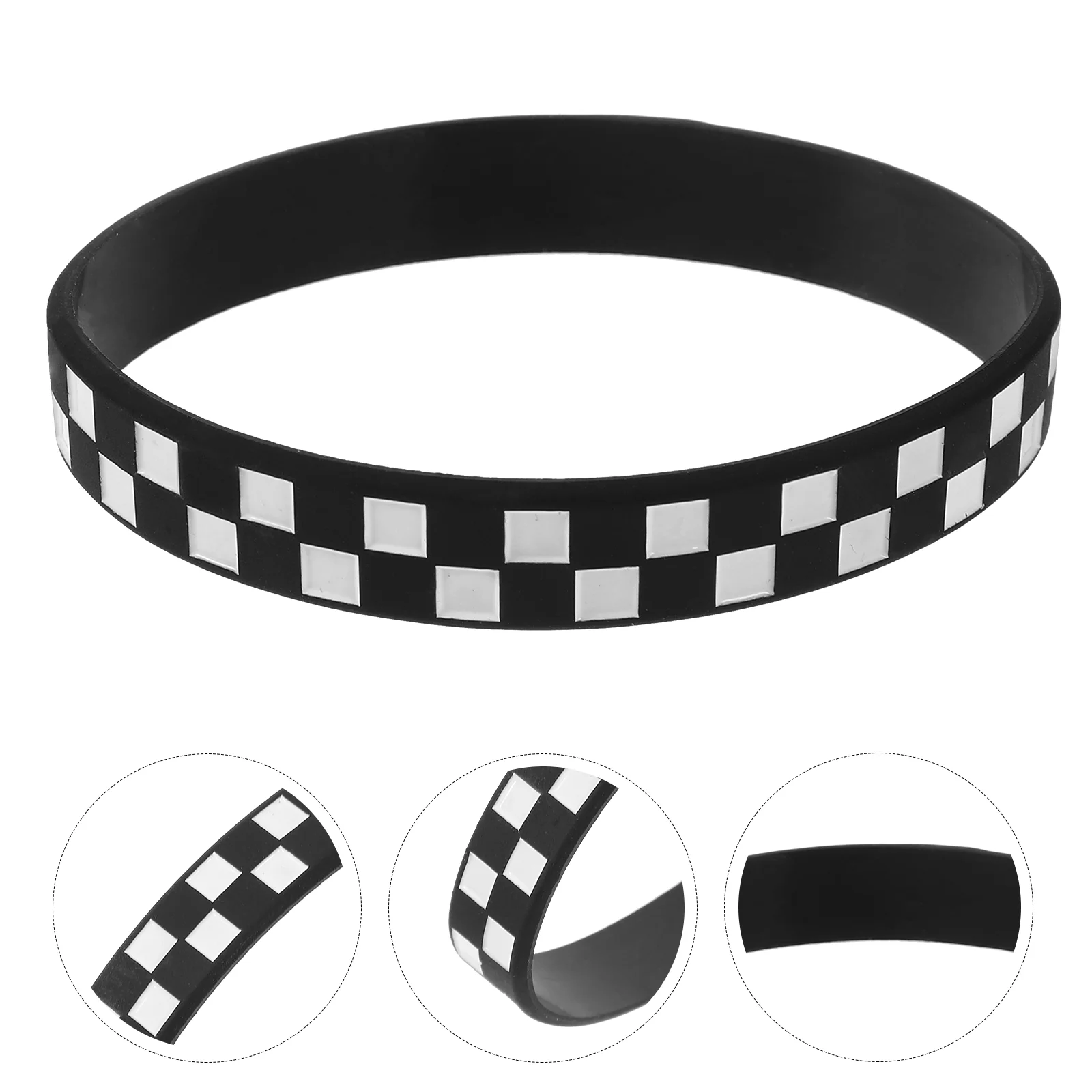 

12 Pcs Fans Supply Jewelry Sports Bracelet Girls Silica Gel Compact Decorative Plaid Silicone Bracelets