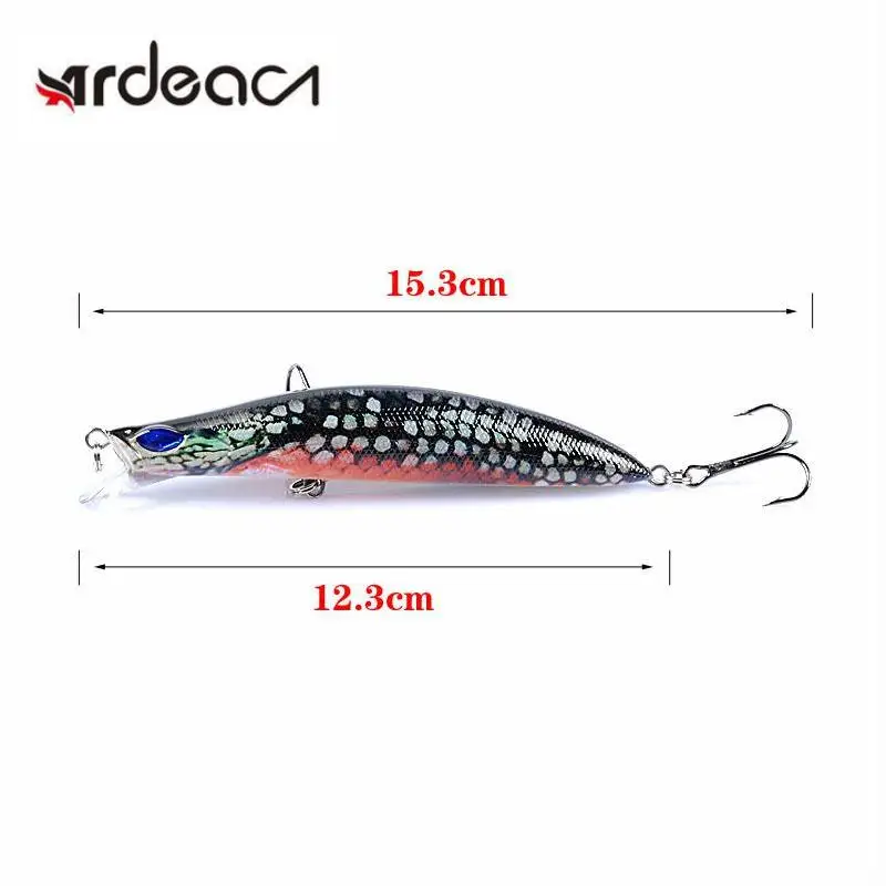 

ARDEA Minnow Bait 1pcs 123mm-15g Wobbler Fishing Lure Painted Floating Hard Lures Professional Swimbaits Bass Pike Tackle