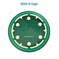 seiko mod nh35 watch modified green dial mm nh35 movement for 40mm case super c3 lume transparent film style