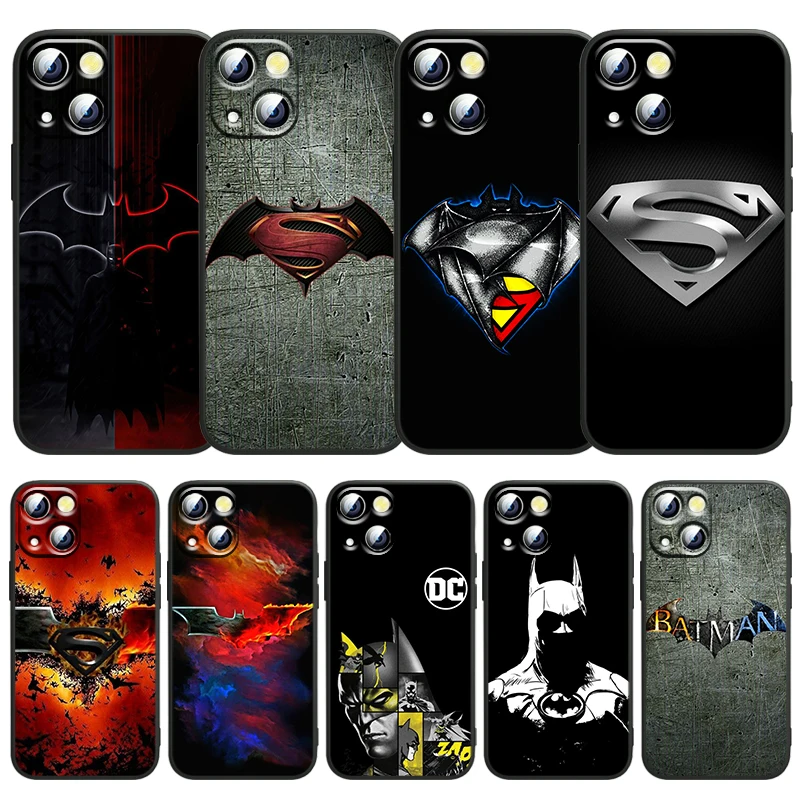 

Batman Superhero Superman Art Phone Case For Apple iPhone 14 13 12 11 SE XS XR X 7 8 mini Plus Pro MAX 2020 Black Soft FUnda