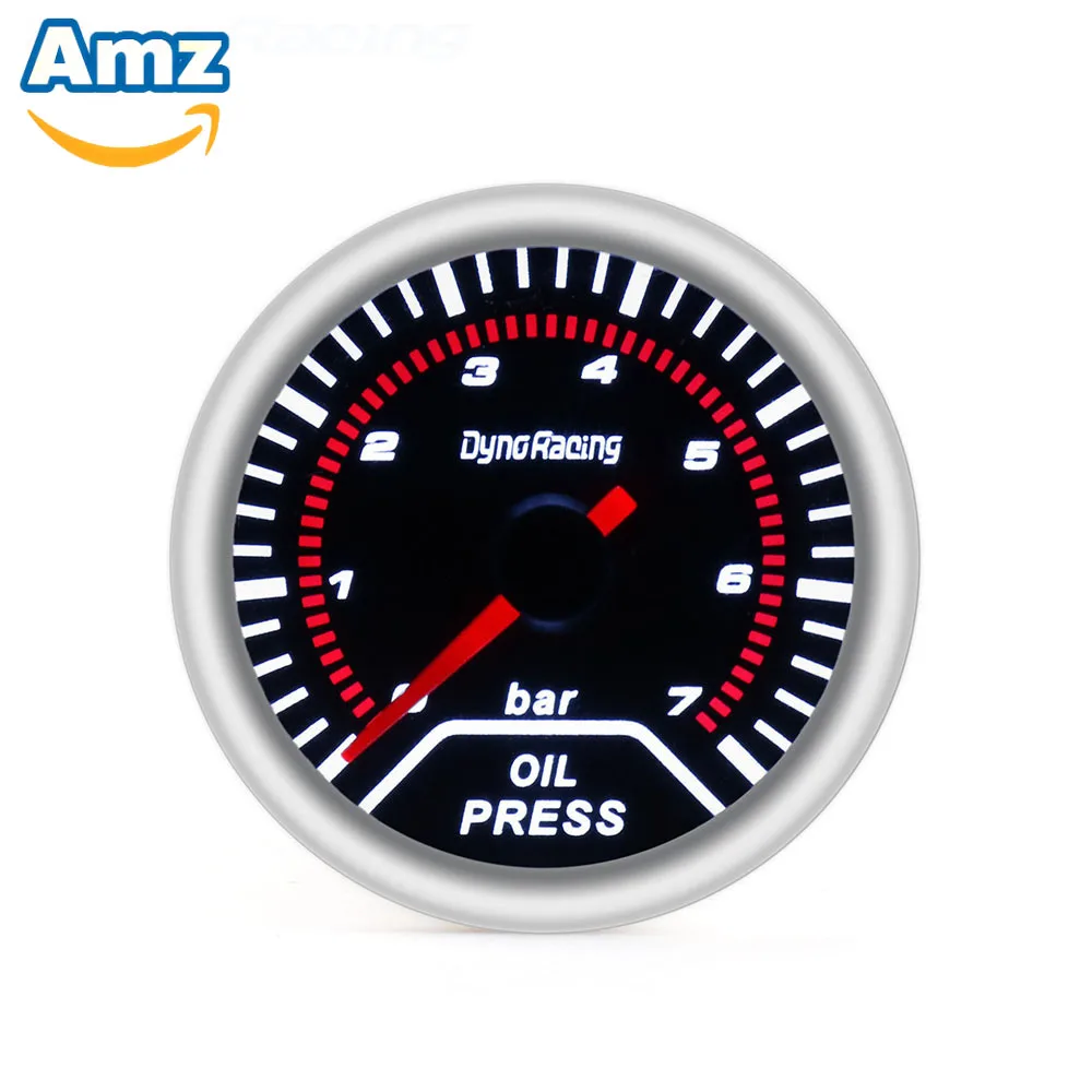 

Модификация автомобиля солнцезащитные очки манометр масляного давления 0 ~ 7 бар 52 мм механические белые фотообои гоночный специальный измеритель