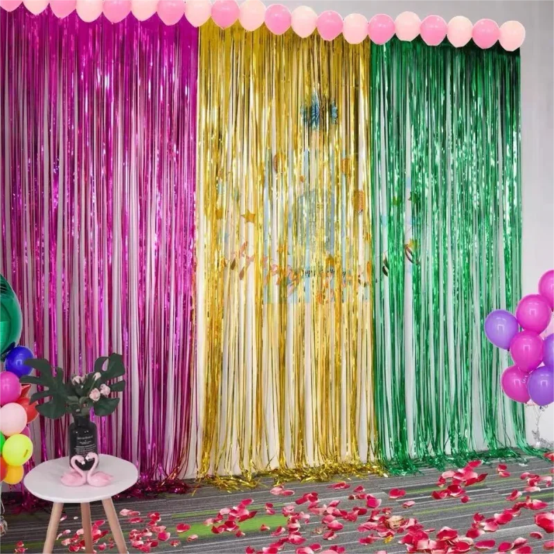 1*2 м фольги занавеска с кисточками для взрослых и детей украшение дня рождения