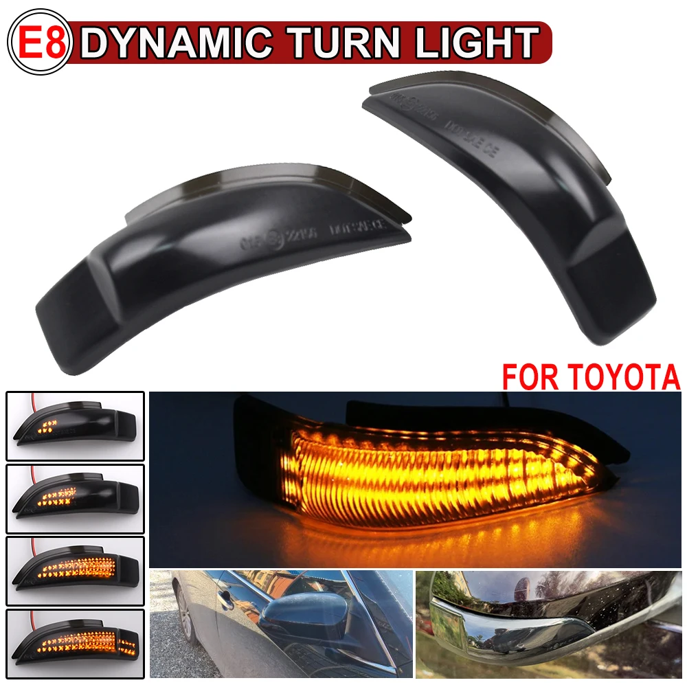 

Динамический светодиодный индикатор поворота бокового зеркала для Toyota Corolla Camry Prius Vios Yaris Venza Avalon Altis 2014-2017
