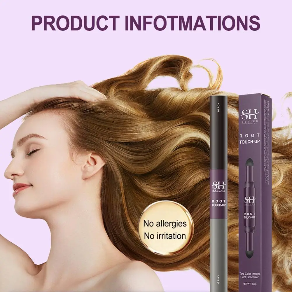 

Unisex Waterproof Hairline Powder Pen Double Colors Stick Beauty Makeup Root Hair Concealer Tools Blackening E9Z3