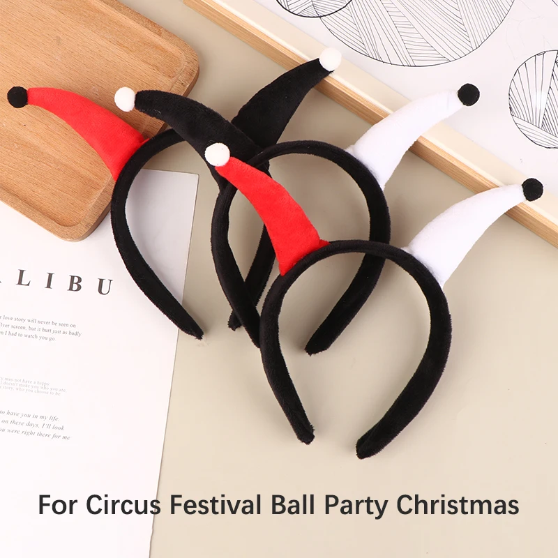 

Clown Headband Horn Hair Hoop Carnival Cosplay Stage Performance Props for Circus Festival Ball Party Christmas