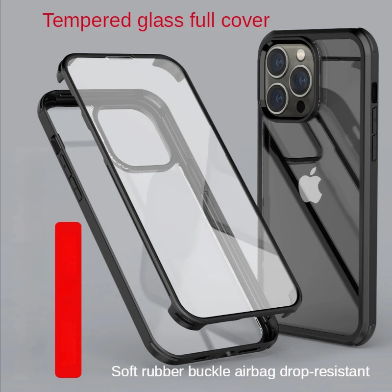 

For iPhone 14 Pro Max Case, with Built-in Screen Protector 360° Full Body Protective Cover Lightweight Slim Shockproof Clear