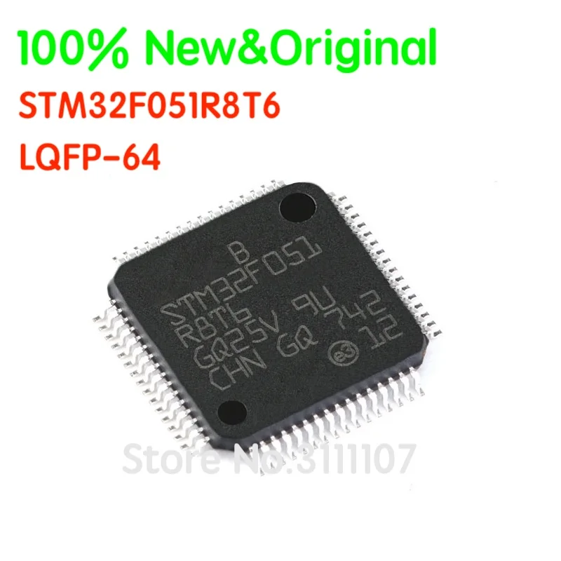 

STM32 STM32F051 STM32F051R8T6 LQFP-64 Cortex-M0 32-bit Microcontroller-MCU IC Chip 100% New&Original