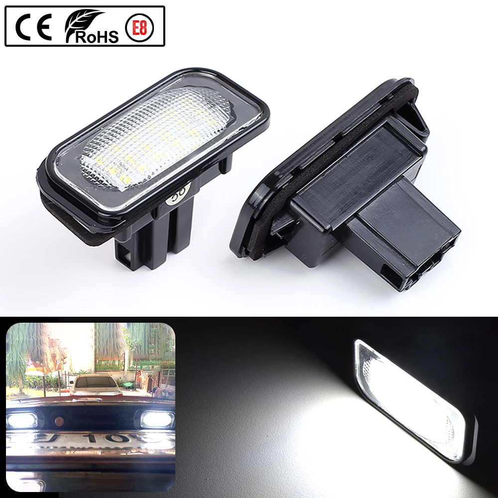 

2x For Mercedes Benz W203 4D Sedan A209 W209 C209 SL R230 Chrysler Canbus LED License Plate Lights Car Luz Number Plate Lamps