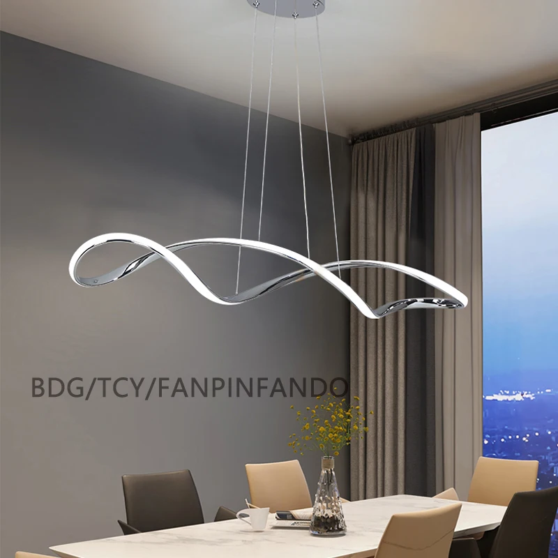 

Modern LED Pendant Lamps for Restaurant Kitchen Island Hanging Lights for Living Room Bedroom Chandeliers Gold Chrome Lighting