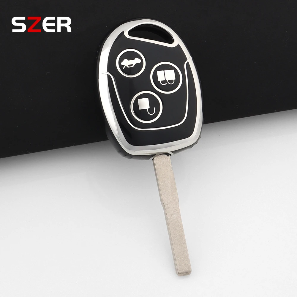 

Модный Чехол Для Ключей Из ТПУ Для Ford Mondeo Focus Fusion Fiesta Galaxy Transit-2006-2008 Модели, Аксессуар-брелок