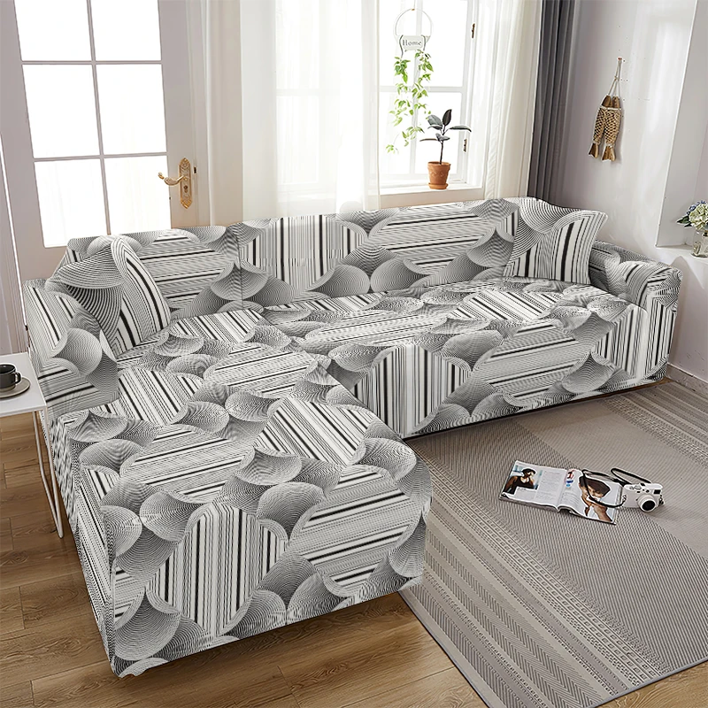 

All-inclusive L Shaped Sofa Cover Living Room Elastic Furniture Cushion Cover Slipcover Chaise Longue Corner Fundas Sofa