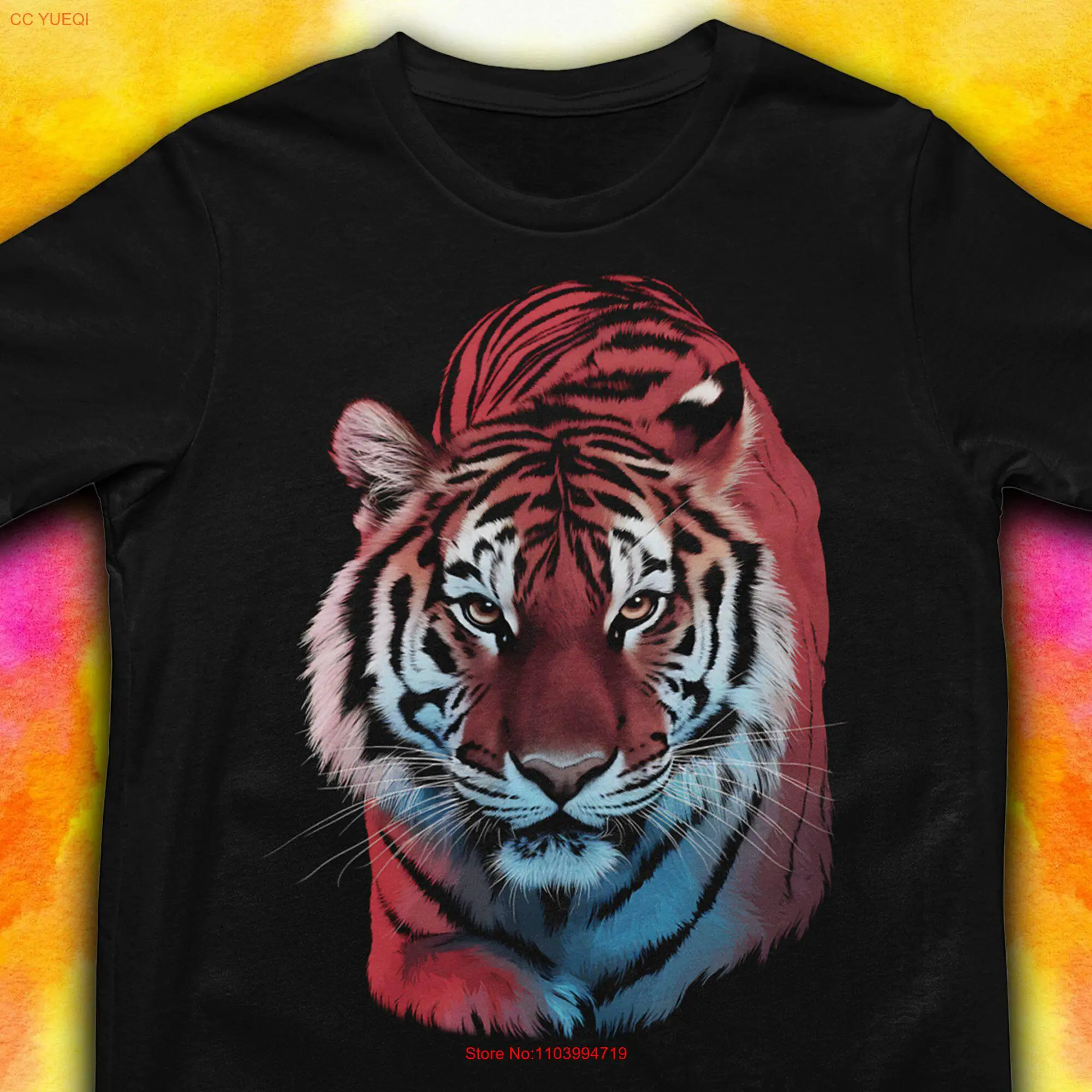 Футболка Tiger Eyes Jungle Safari Spirit Wildcat GifT с длинными или короткими рукавами