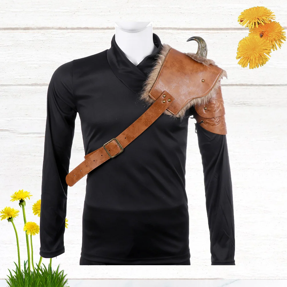 

Outdoor Exhibition Man Cosplay Armor Shoulders PU Viking Pauldrons Armor Cosplay Warriors Shoulder Steampunk Halloween