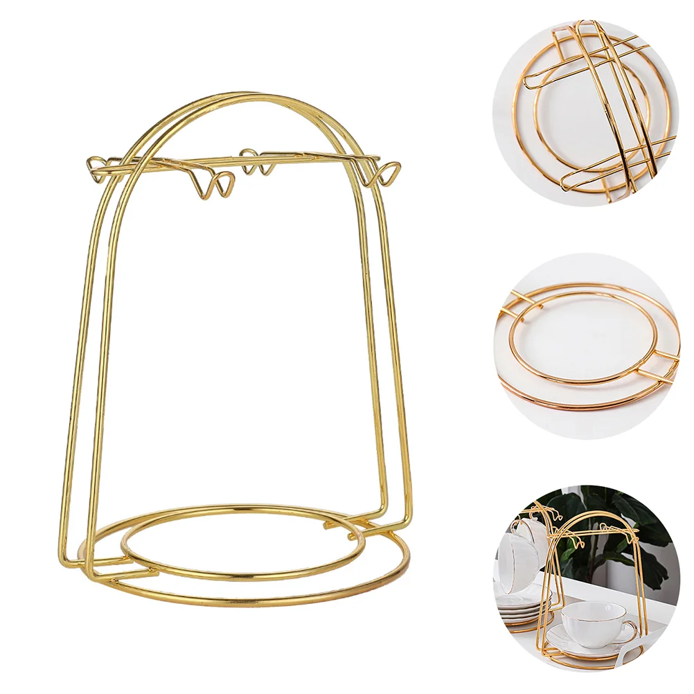 

Cup Rack Mug Drainer Coffee Glass Holder Drying Organizer Mugs Stand Iron Display Metal Kitchen Cups Tree Saucer Hangingnon Dish