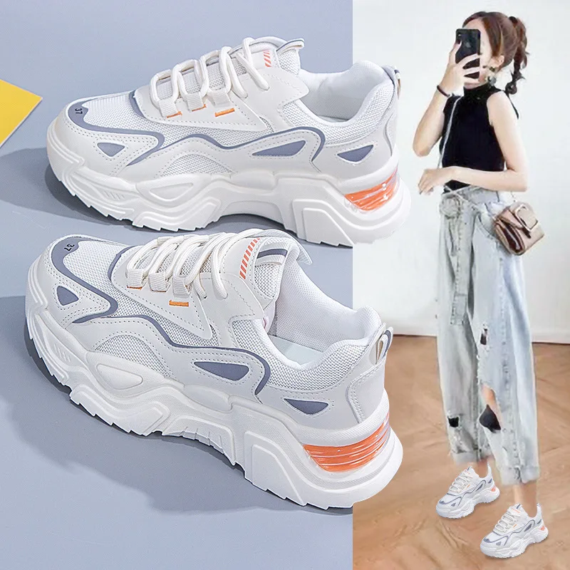 Shoes for Women 2022 Spring New Shoes Women's Ins Tide Breathable All-match Running Shoes Casual Student Sports Shoes Women