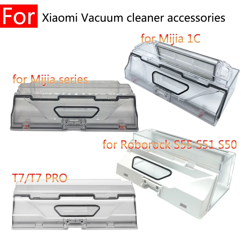 

For Xiaomi Mijia 1C or Roborock S5 S51 S52 S55 T7 T7 PRO Home Accessories Robot Vacuum Cleaner Spare Parts Hepa Filter Dust Box