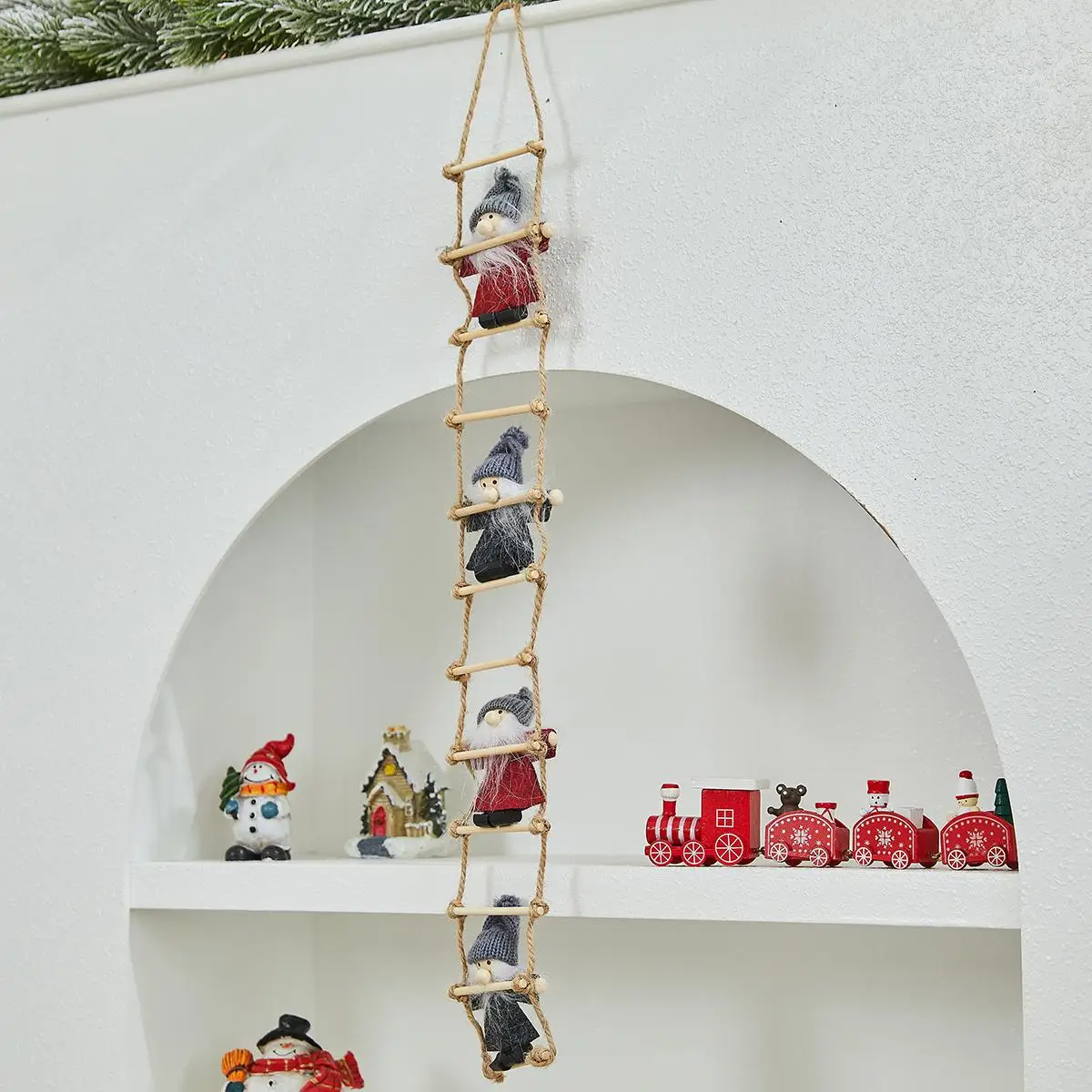 Christmas Decorations Climbing Ladders Santa Claus Snowman Scenes Decorative Pendants Tree Atmosphere |