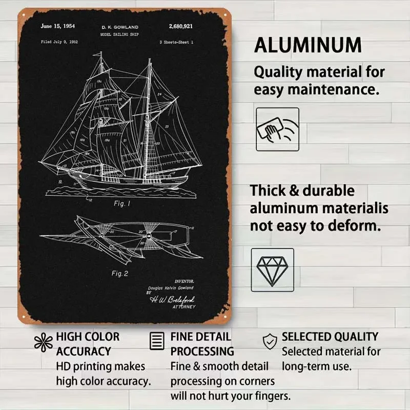 Модель корабля с парусной тематикой фотография ретро-Декор металлическая для