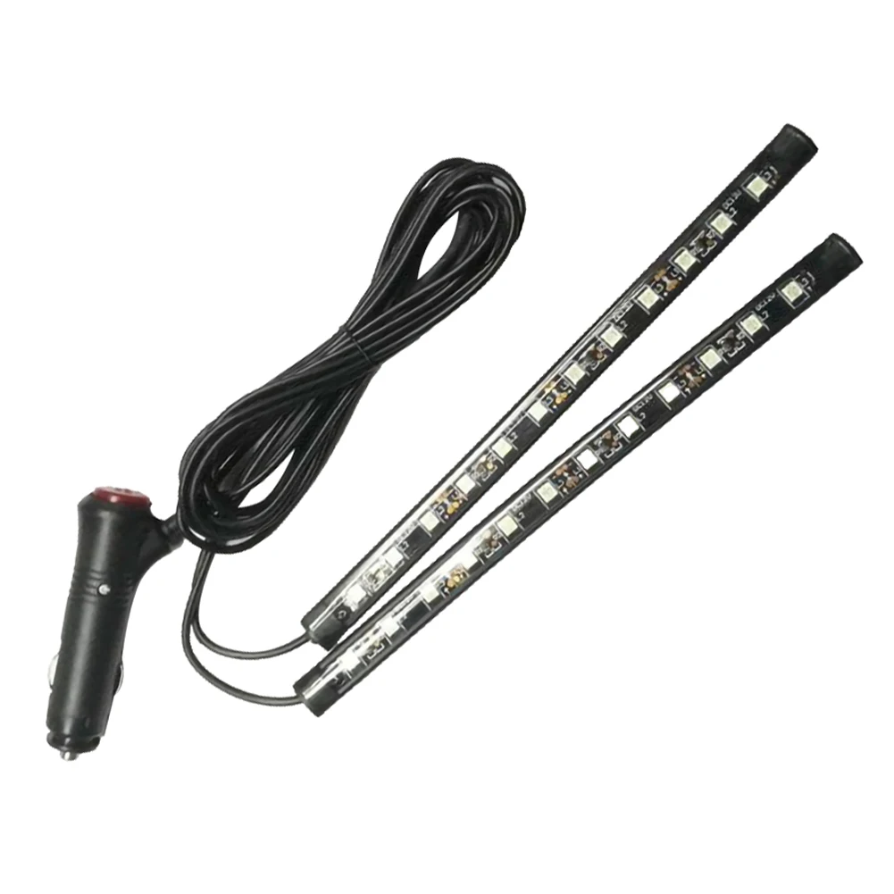 

12V foot led strip lights for car 12 Led lights Dash Floor Foot Strip Light with Adapter for car Interior Atmosphere Lamp