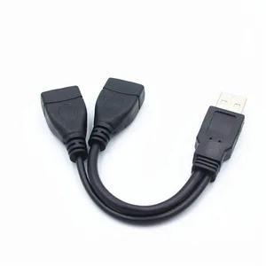 Y Data Cable Usb 2.0 Cable 15/30cm Data Cable Y Data Line Power Adapter Converter Splitter 1 Male Plug To 2 Female Socket 0.15m