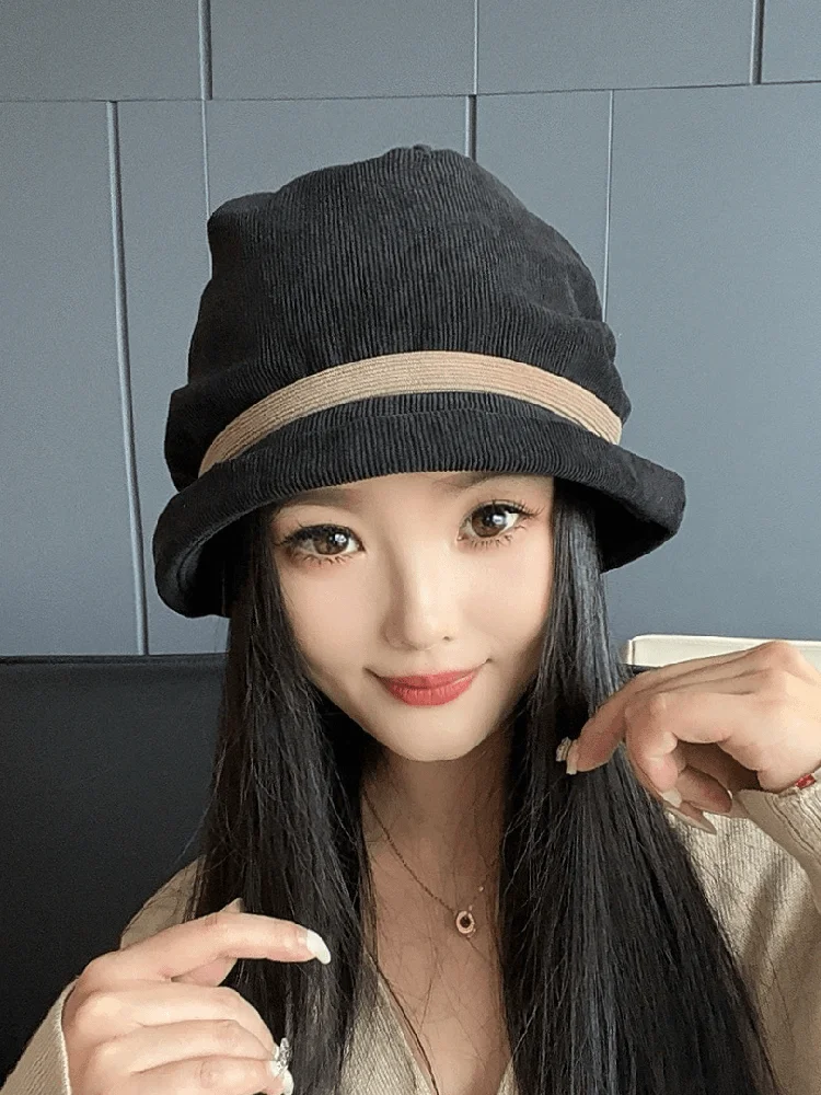 Новое поступление сезона осень 2024 Вельветовая рыболовная шляпа K-sle Детская