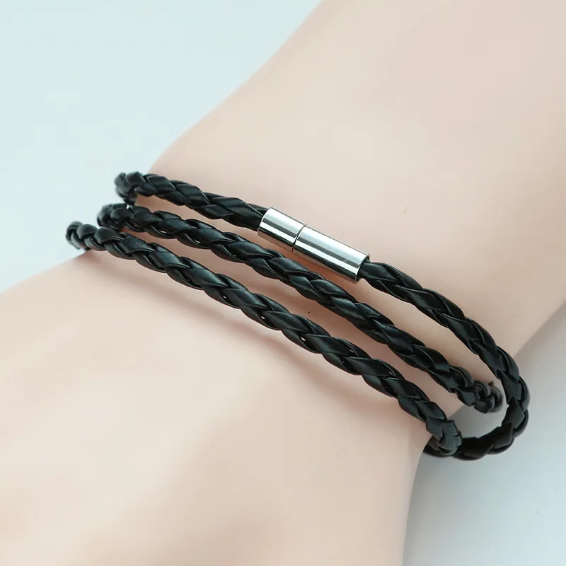 

Charmsmic Three Layers Twisted Braided Leather Bracelets Sets For Women Young Girls Fashion Hand Jewelry Decoration Wholesale