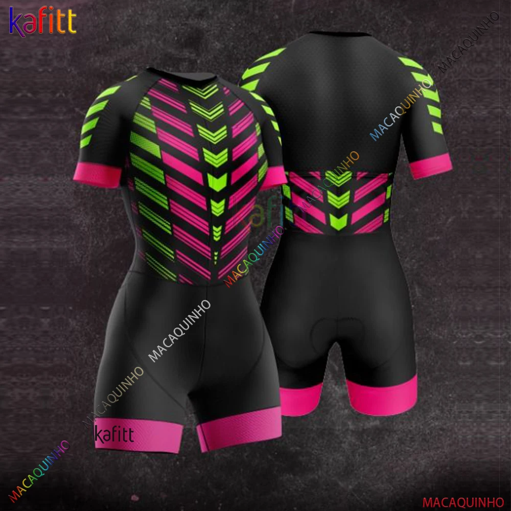 

2022 Kafitt Women's Triathlon Short Sleeve Cycling Jersey Sets Skinsuit Maillot Ropa Ciclismo Bicycle Mujer Bike Clothes 20D