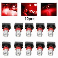 10pcs 12v red t10 smd 194 led bulbs car interior lights for instrument gauge cluster dash light with socket instrument gauge