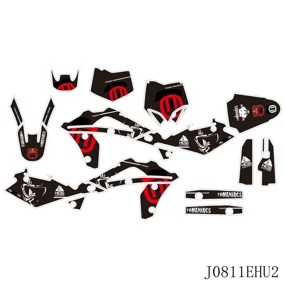 

For HUSQVARNA CR 125 CR125 2006 2007 2008 Full Graphics Decals Stickers Motorcycle Background Custom Number Name