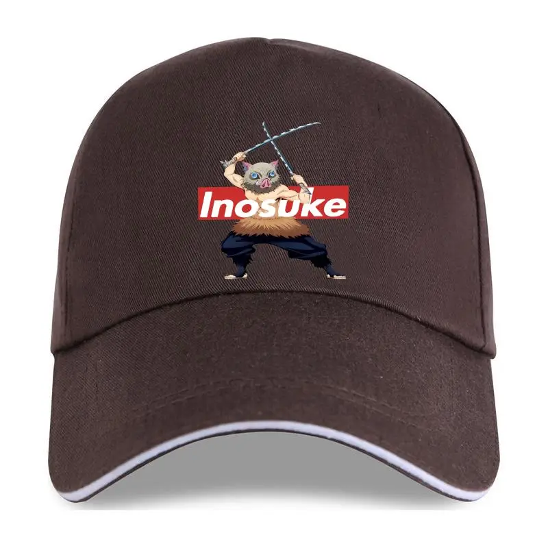 

new cap hat Design Men's Baseball Cap Inosuke Hashibira Kimetsu No Yaiba Anime Awesome Cotton Demon Slayer Anime Round Neck