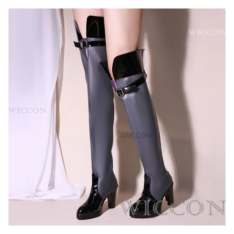 Acheron Косплей Игра Honkai Star Rail Костюм Платье Парик Обувь Полный комплект Женская