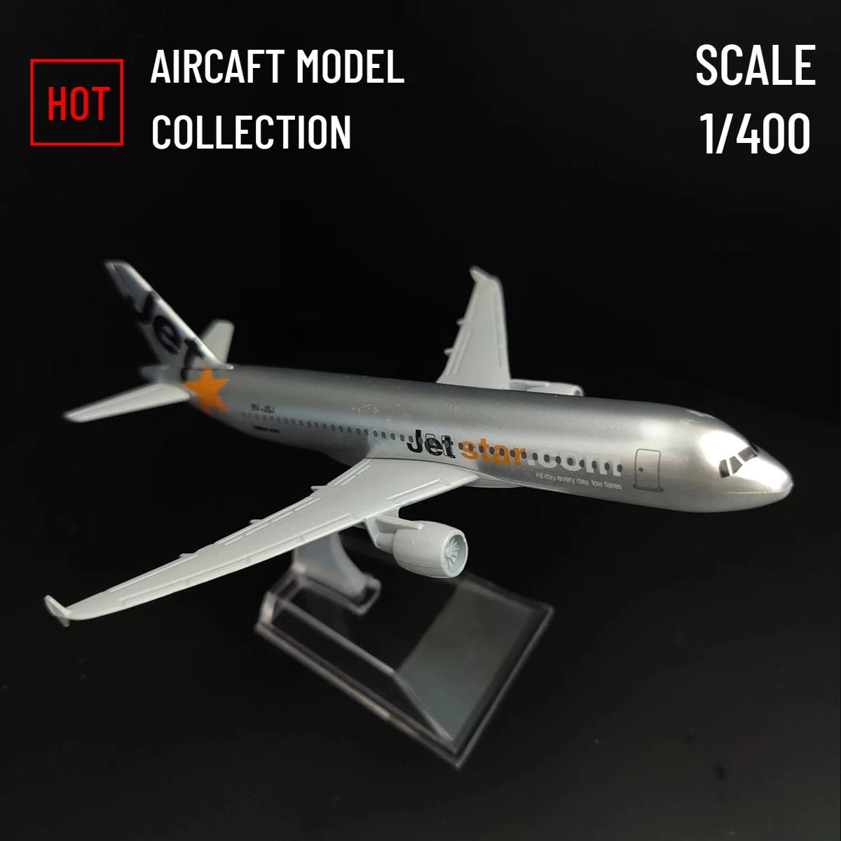 

Scale 1:400 Metal Aircraft Replica 15cm Jetstar A320 Asia Airlines Boeing Airbus Airplane Model Miniature Gift for Boy