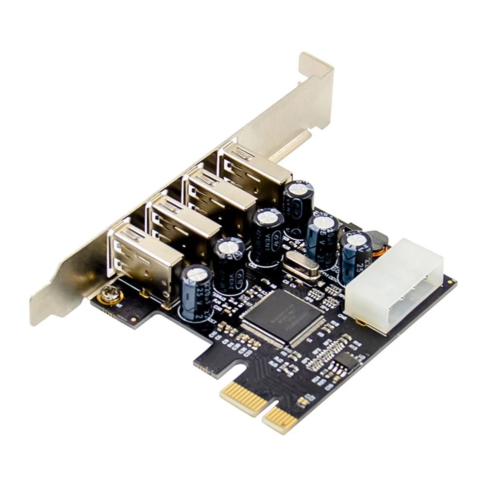 Карта-конвертер PCI-E на 4 порта USB 2.0 Карта адаптера PCIE USB2.0 Чипсет MCS9990 позволяет