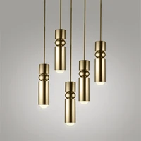 2022 pendant light for kitchen bedside lamp gold tube hanging lighting fixtures alilamp