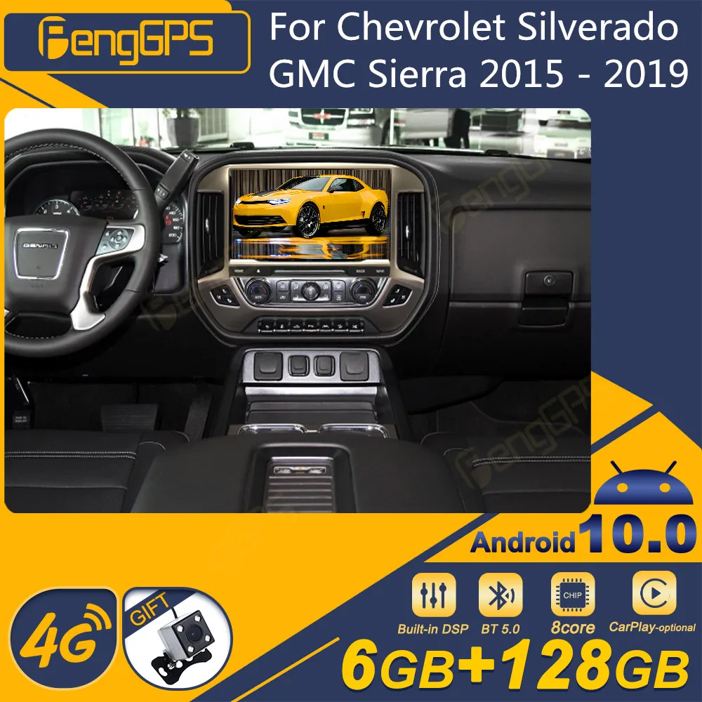 

Автомагнитола для Chevrolet Silverado GMC Sierra 2015-2019, Android, 2Din, стереоприемник, Авторадио, мультимедийный плеер, GPS-навигатор