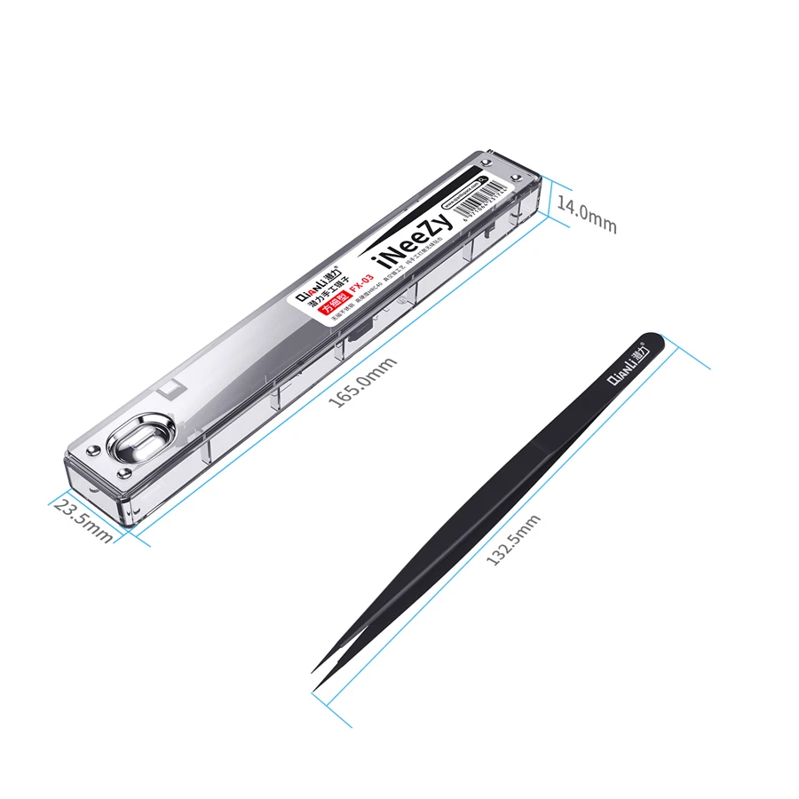 Qianli iNeezy, точный Немагнитный Антистатический пинцет 0,01 мм, антикоррозийное покрытие, высокоточный пинцет с наконечниками