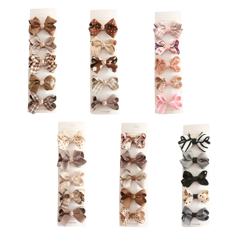 L21F Adorable Baby Hair Clip Cute Floral Plaid Dot Hairpin Infants Toddlers Hairpins