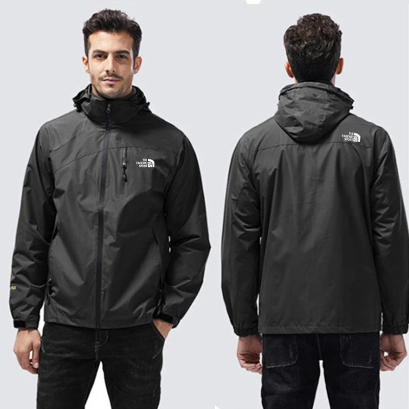 

2022 Men's Waterproof Hooded Windbreaker Jacket Fleece Warm Outerwear Men and Women Unisex Winter Thin Or Thick Style Coat
