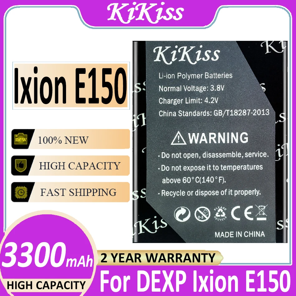

Original KiKiss Battery E150 3300mAh For DEXP Ixion E150 Soul Bateria