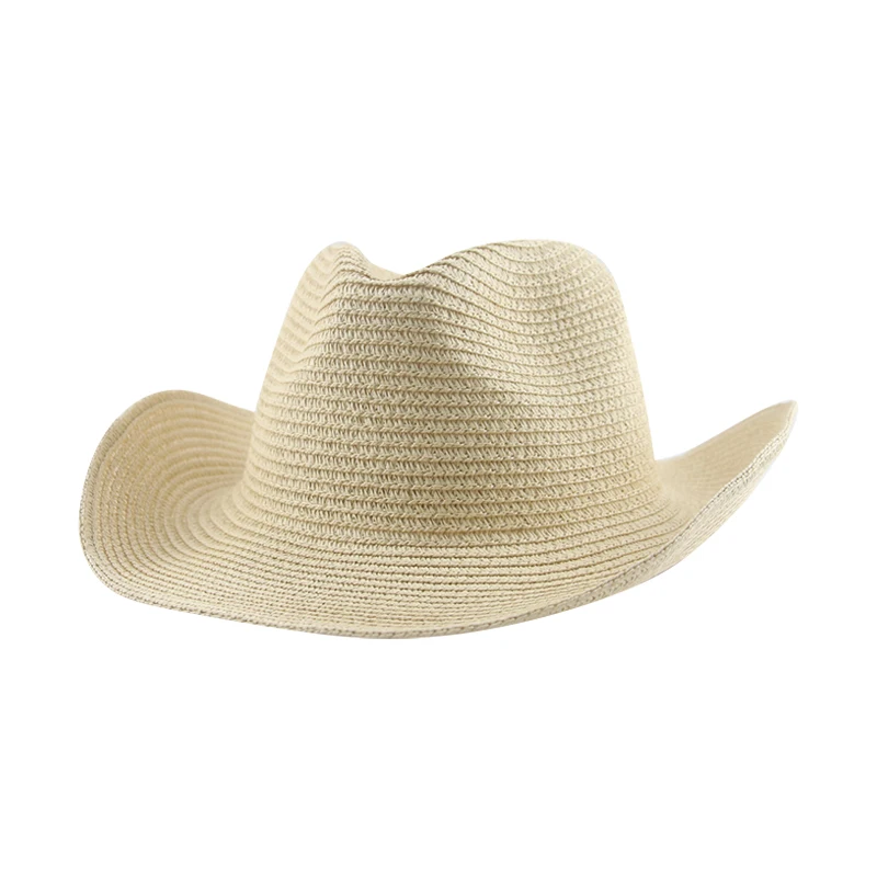 

Пляжная шляпа для женщин, летняя ковбойская шляпа, Панама с широкими полями, ковбойская шляпа в западном стиле, однотонная джазовая Кепка для мужчин, соломенная шляпа от солнца, сомбреро