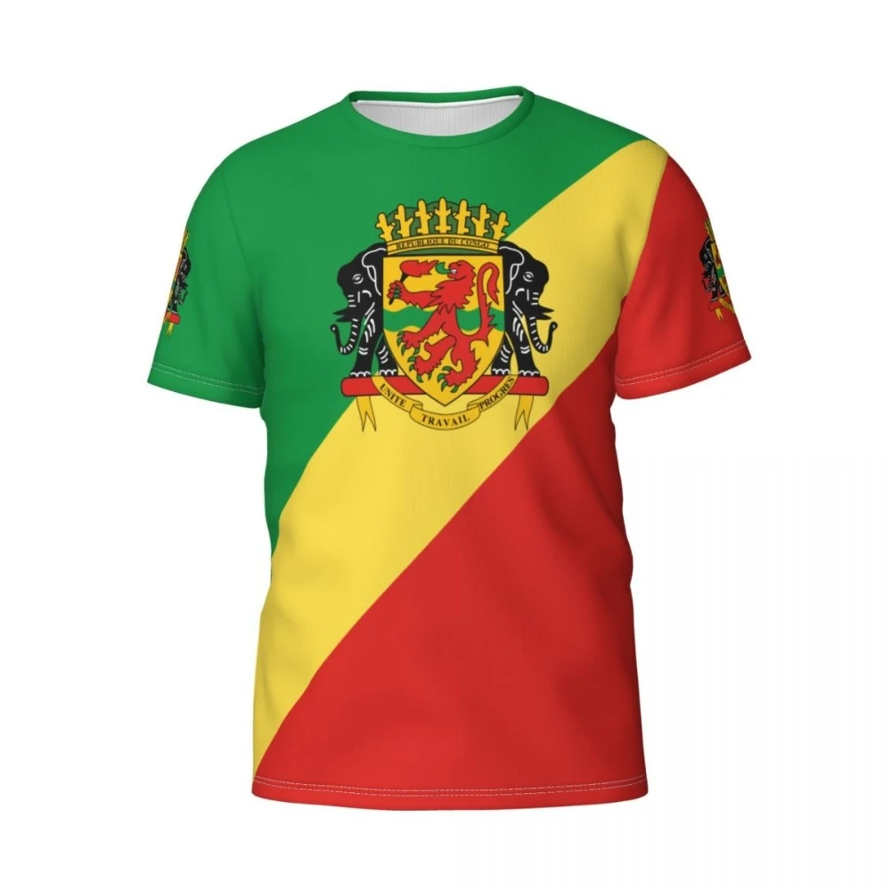 

Custom Name Number Republic Of Congo Flag Emblem 3D T-shirts Clothes For Men Women Tees jersey Soccer Football Fans Gift