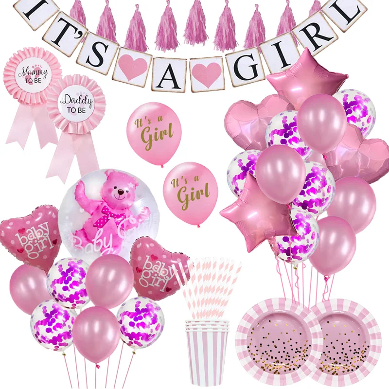 

It's A Girl It's A Boy Banner Baby Shower Girl Boy Balloons Letter Decor Birthday Party Decorations Kids Gender Reveal Supplies
