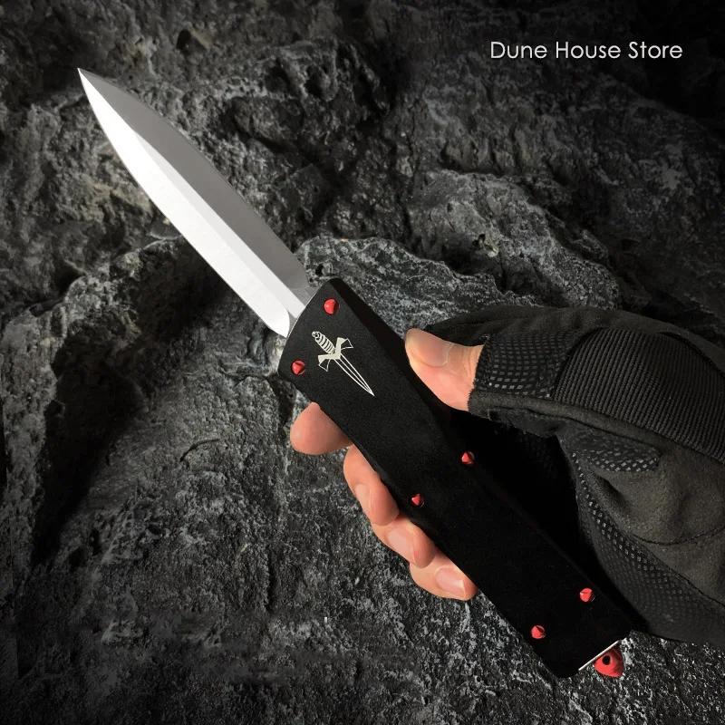 

CT Series Micro OTF Tech Knife Combat Troo Sword-Marked Editon Don Pocketknives Double Edge D2 Steel Blade EDC Self Defense A12