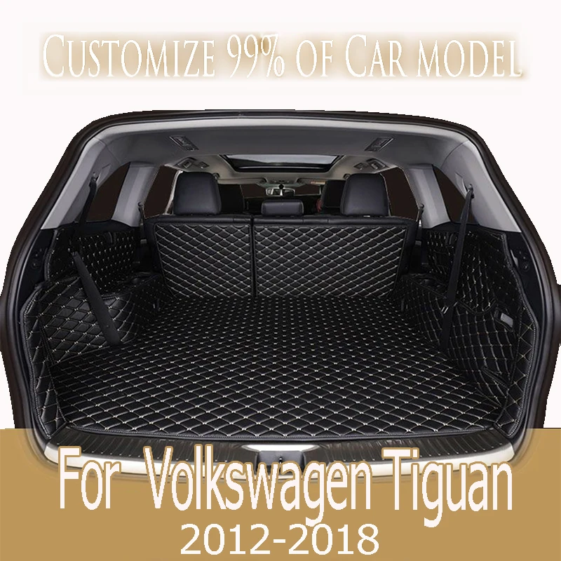 

Высококачественный коврик для багажника автомобиля на заказ для Volkswagen Tiguan 2012 -2018, подкладка для груза, коврик, внутренняя крышка
