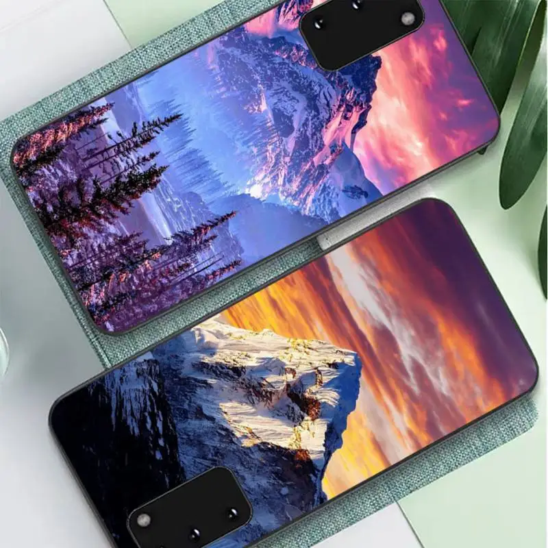 

FHNBLJ Snow Mountain Phone Case for Samsung A51 A30s A52 A71 A12 for Huawei Honor 10i for OPPO vivo Y11 cover